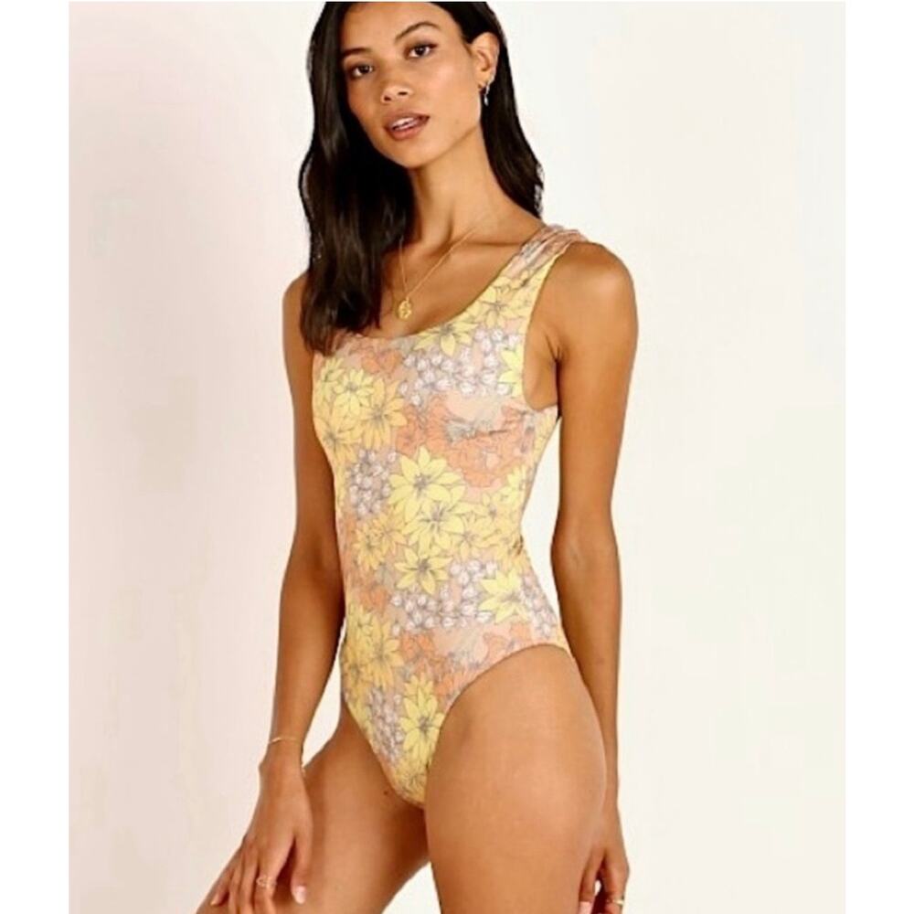 Seea Yellow Floral One Piece Swim